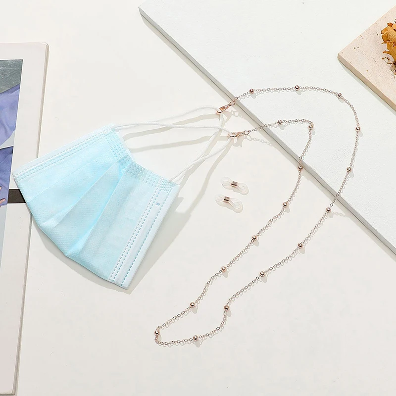 

Metal Fashion Multifunction Glasses Chain Girl Summer Beads Hangs Mask Strap Handmade Necklace Sunglasses Lanyard