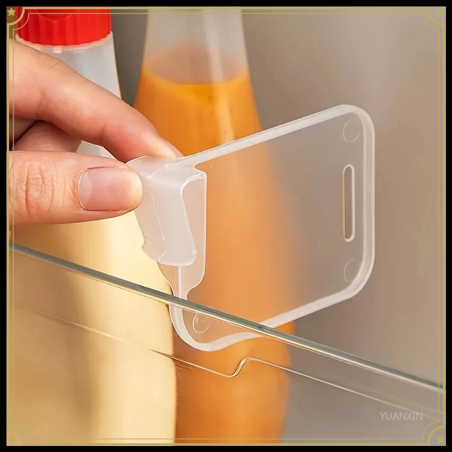 8pcs Refrigerator Side Door Sorting Partition Card Buckle Kitchen Bedroom Storage Storage Sorting Box Space Division