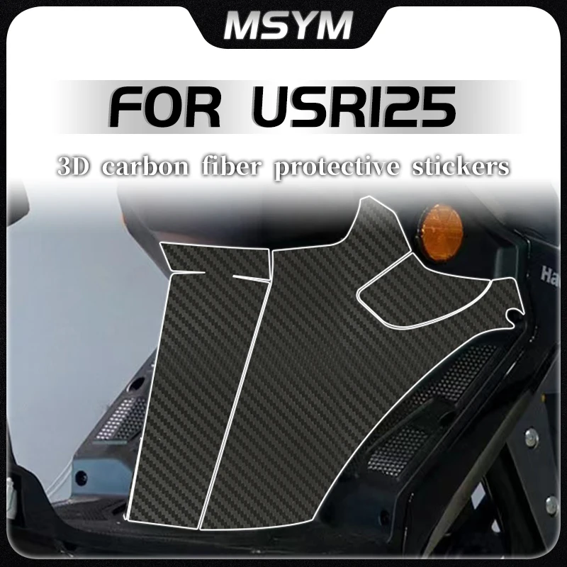 

Motorcycle 3D Carbon fiber protective sticker car body film waterproof and sun protection modification For HAOJUE USR125 usr125
