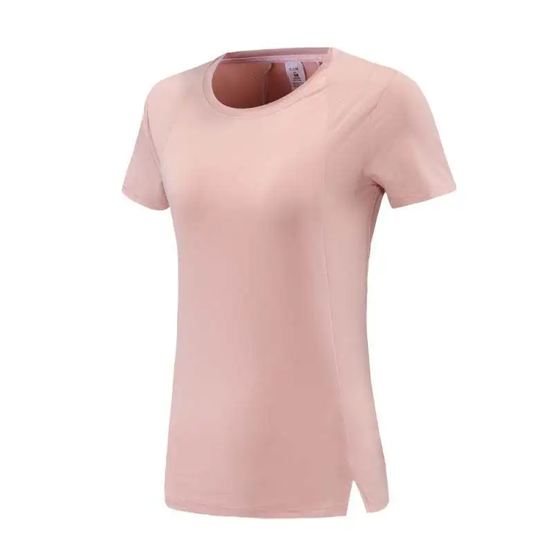 Camisetas deportivas de secado rápido para mujer, Tops de Fitness para Yoga, gimnasio, entrenamiento, Pilates, correr, manga corta, MM714, S-2XL