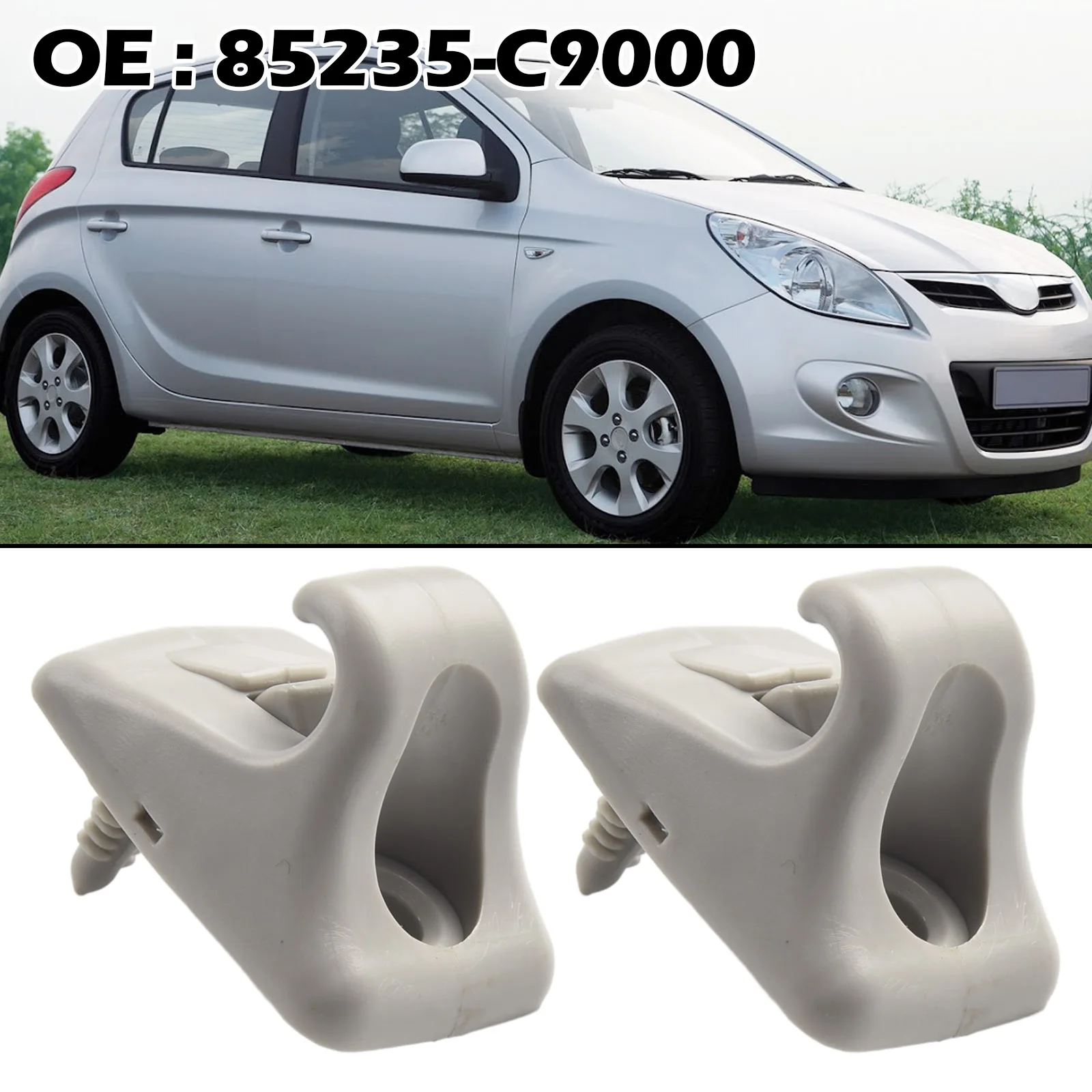 التجنيب السحابة الشمس قناع كليب 85235C9000 ABS سقف أمامي رمادي أجزاء استبدال 2 قطعة دعم لشركة هيونداي مفيدة #6