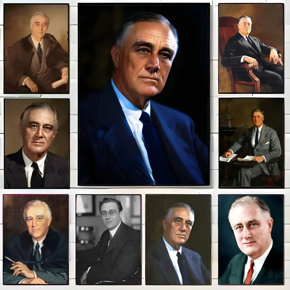 Statesman F-Franklin Delano Roosevelt Poster Wall Art Print Decorative Mural Home Decor Gift Unframed