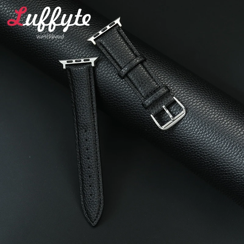 حزام ساعة الأعمال لساعة أبل 38/40/41/42/44/45/46/49 مللي متر 10 9 8 7 6 5 4 3 SE Ultra 2 PU أربطة ساعات جلدية للرجال والنساء #4