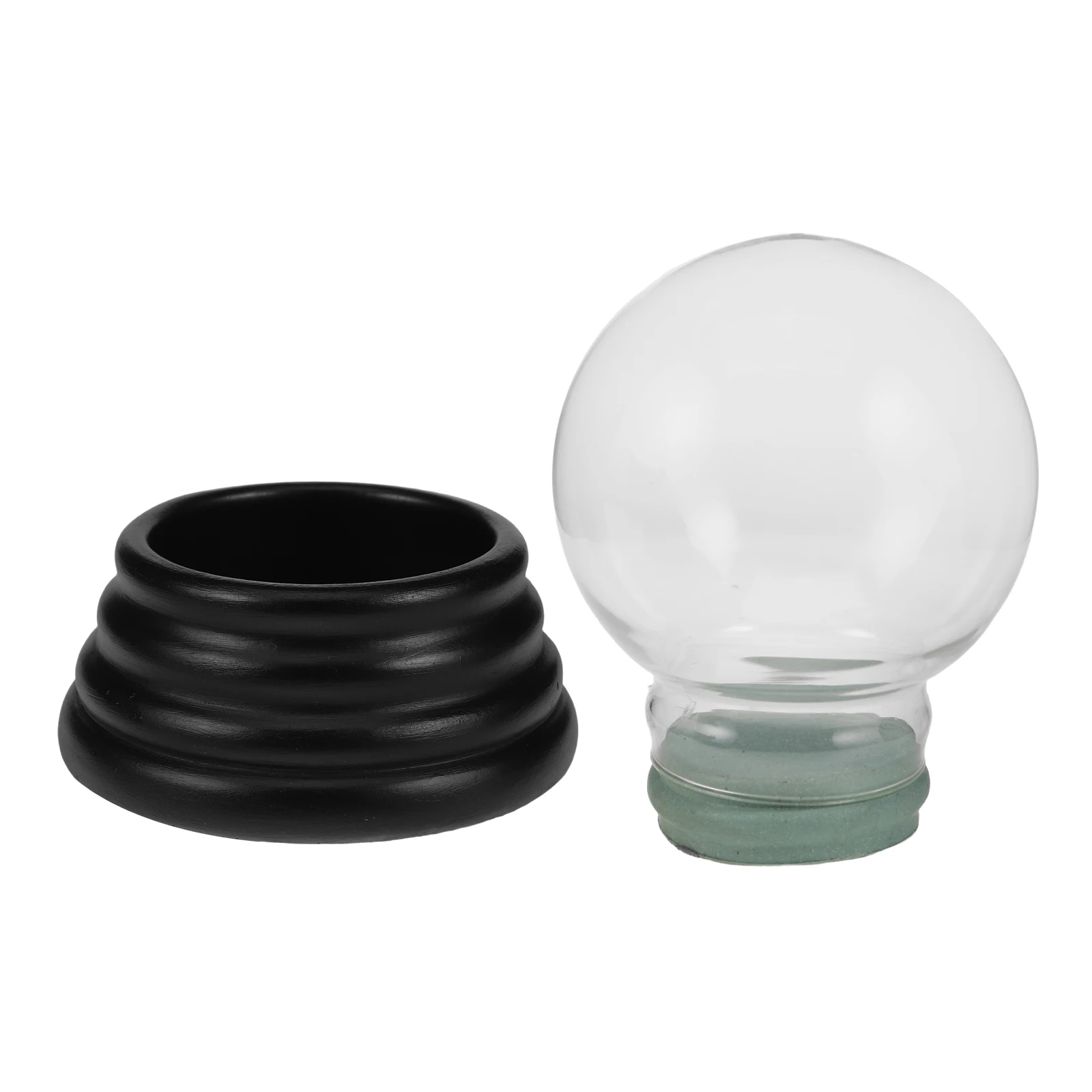 

Clear Glass Snow Globe Dome with Base Fillable Round Water Globe for DIY Christmas Holiday Wedding Party Decoration