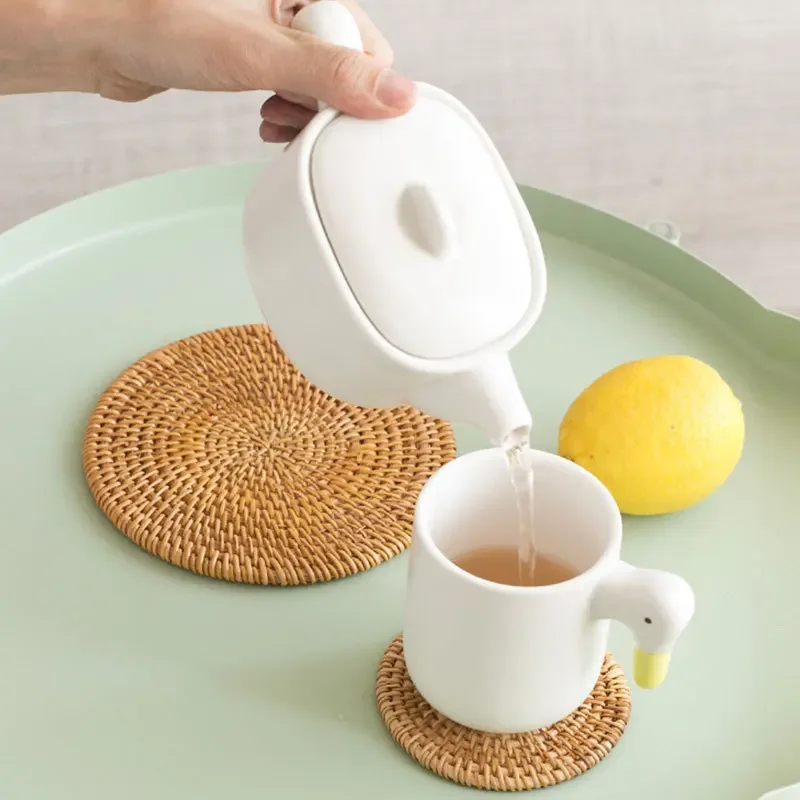 Creativity Ceramic Duckling Teapot Tea Cup Cute Duck Coffee Cup Kettle Mug Tumbler Cups In Bulk Kawaii Mug Tea Cup Cute Mugs R9D