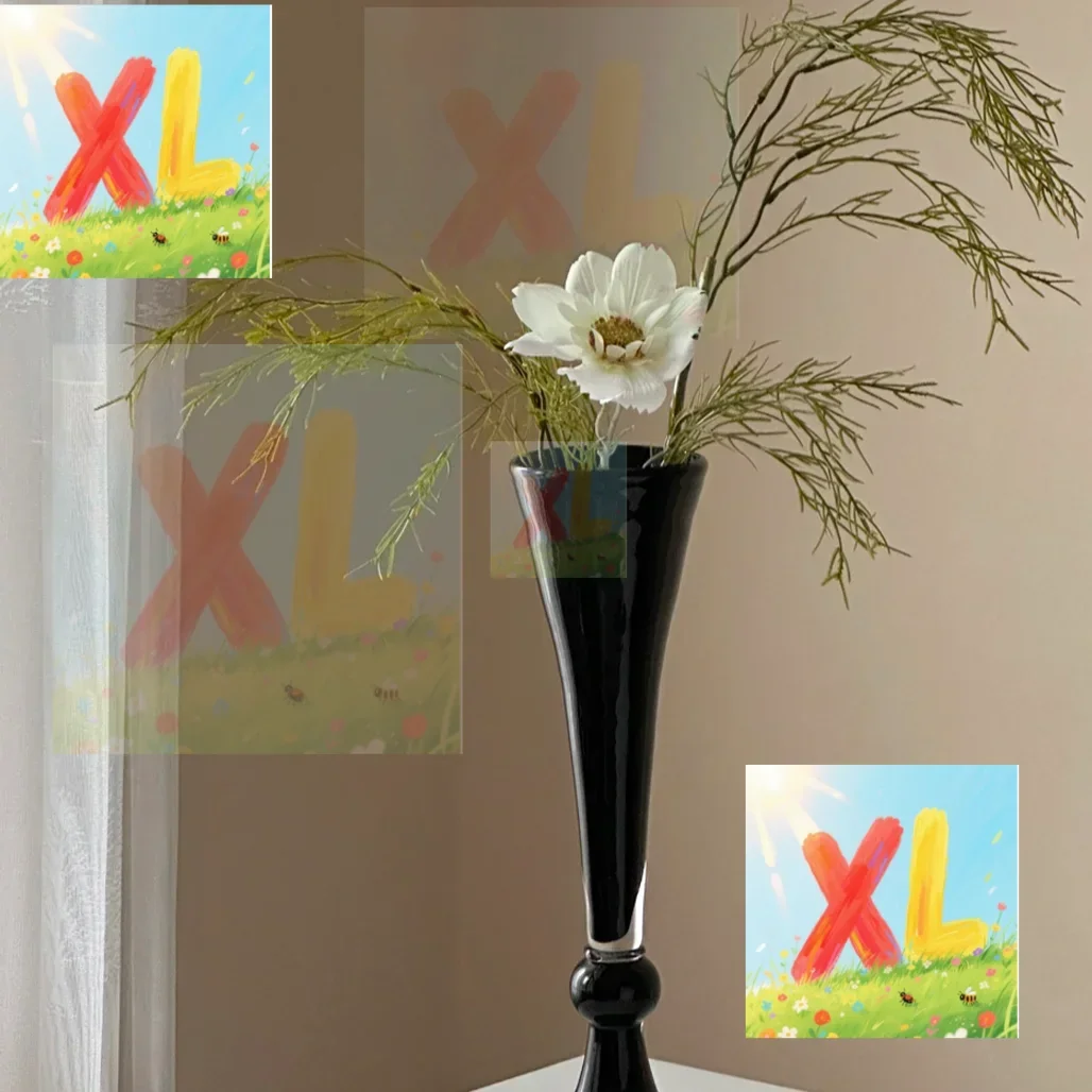 

Vase niche design black French tall flower device dual-purpose living room high-end ornament