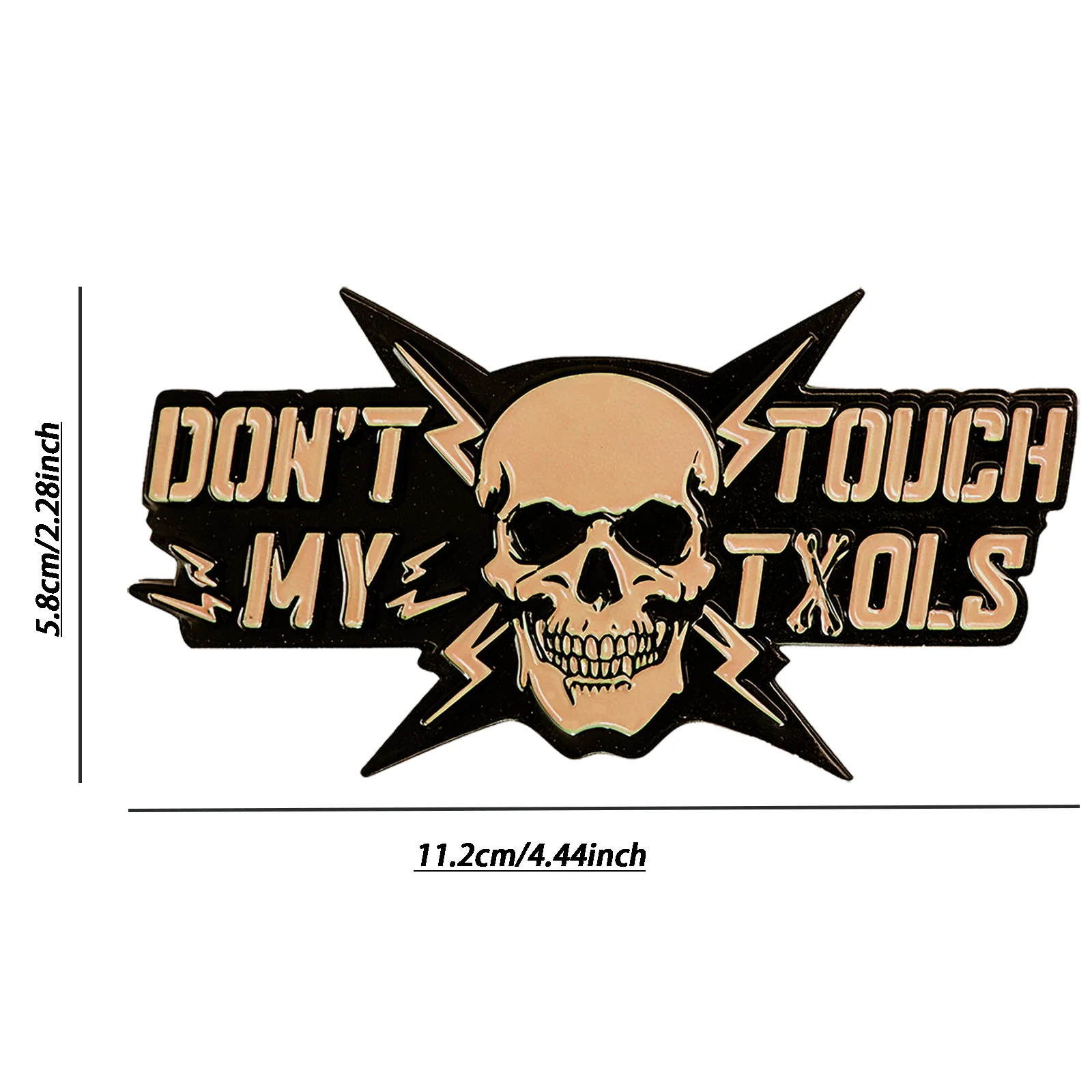 1pcs 3D DON'T TOUCH MY TOLS car emblems,decorative items.Suitable for decorating the rear side of cars,trucks,and SUV,waterproof