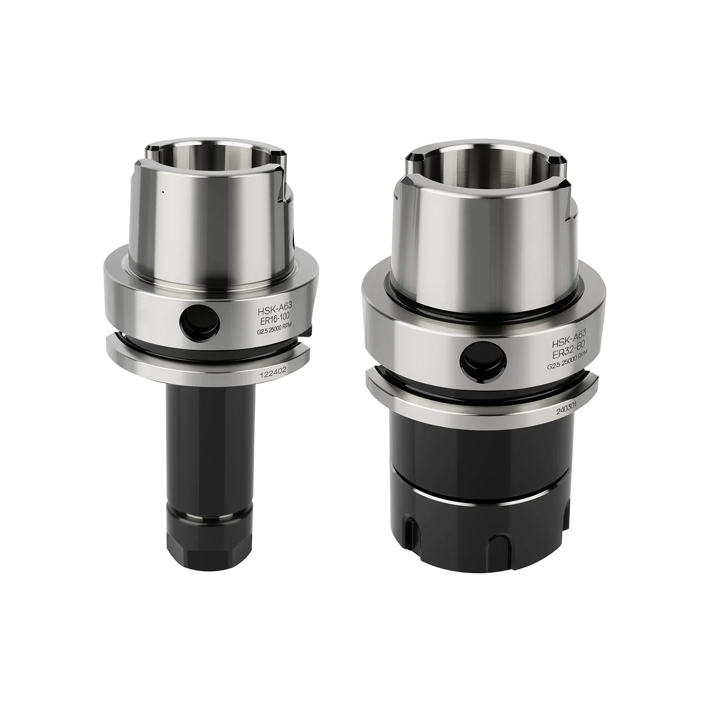 HSK63A ER16 ER20 ER25 ER32 Precision 0.001mm Balancing speed G2.5 40000RPM High Speed Cnc Tool Holder HSK 63 ER Milling Chuck