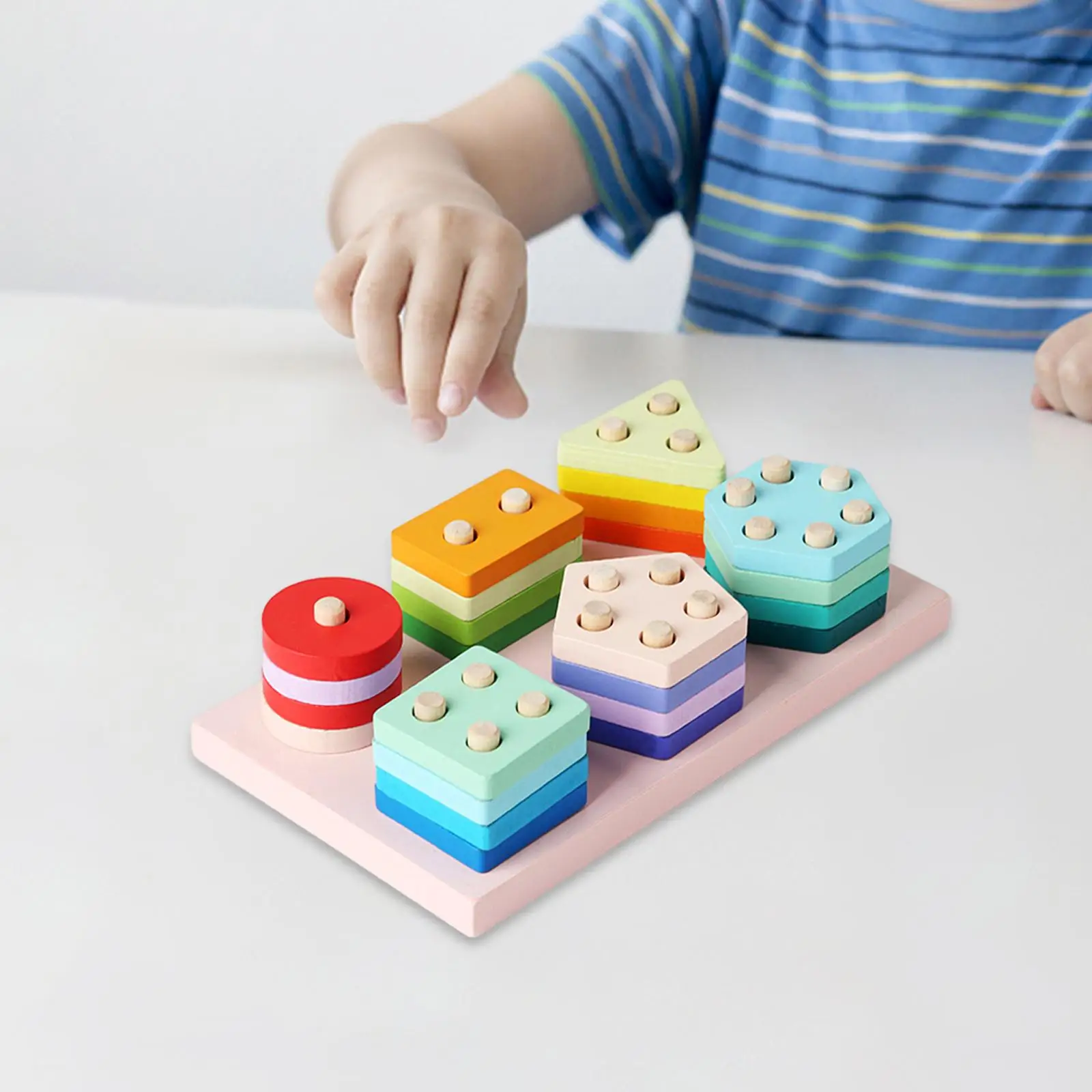 Houten vorm-matching puzzel Matching Shape-spel voor kinderen vanaf 3 jaar