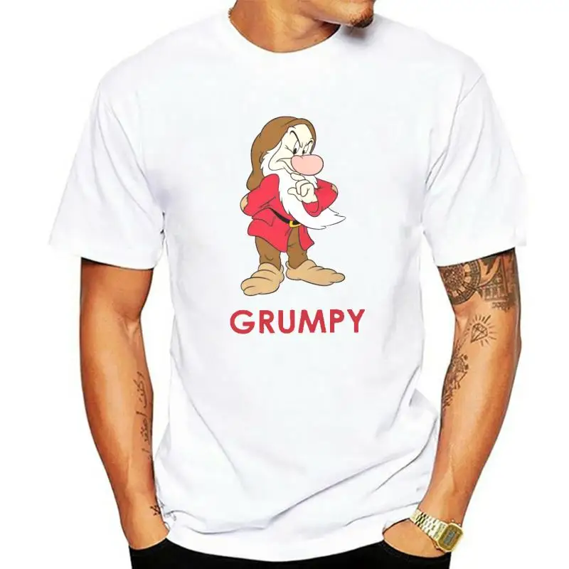 Men T-Shirt I Am So Grumpy So Hard  Novelty Cotton Tee Shirt Short Sleeve Dwarf Most Relevant T Shirts Crew Neck Clothes Classic