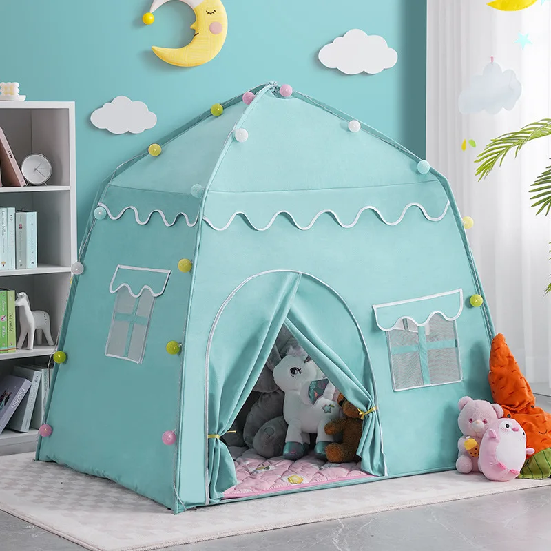 Tente de Jeu Intérieure et Extérieure pour Enfant, Château de Princesse Tipi, Jouets Cubby Pliants, Maison de Chambre, Jardin