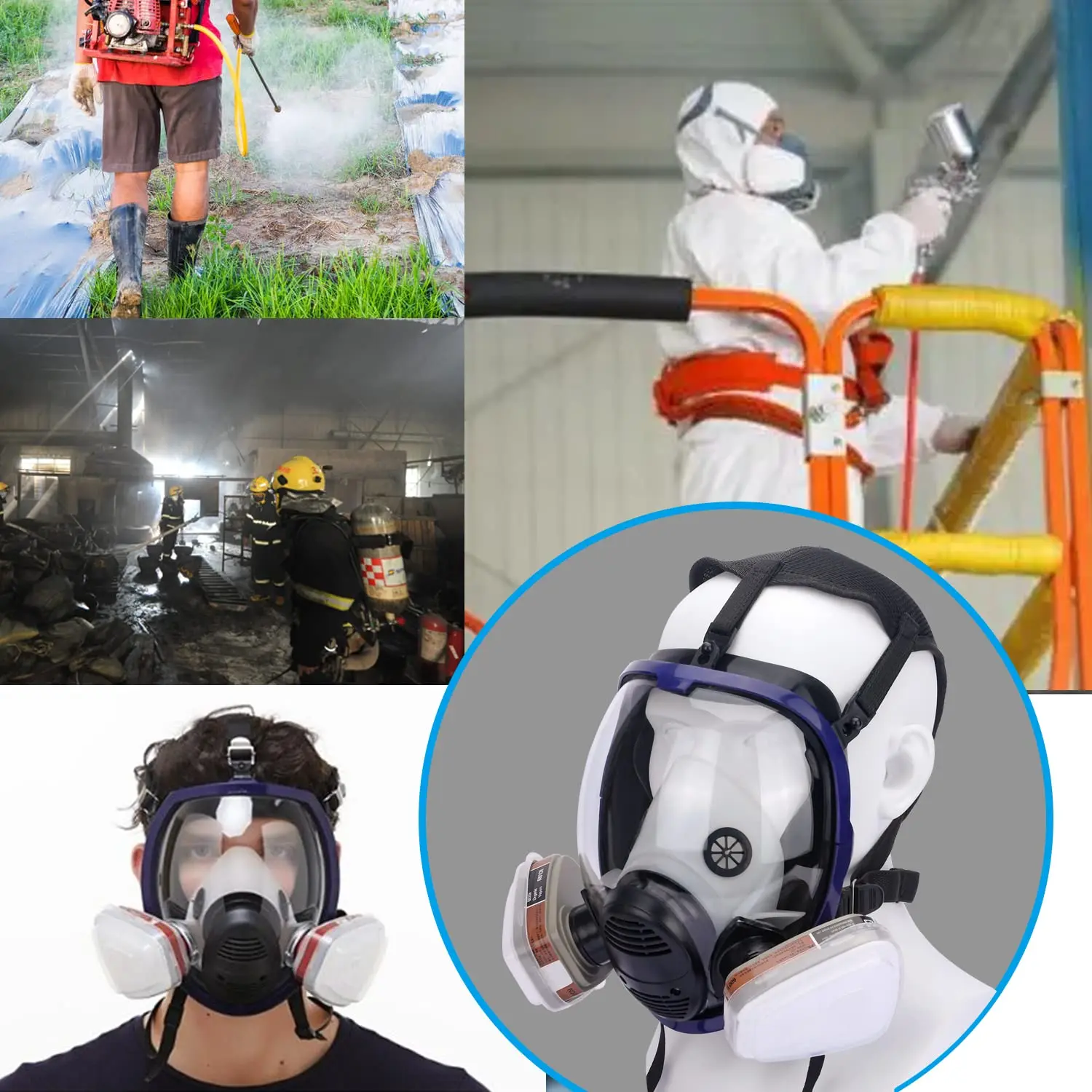 Anti-Fog 6800 Chemical Mask Gas Mask Dustproof Respirator Paint Pesticide Spray Full Face Filters For Laboratory Welding Dust