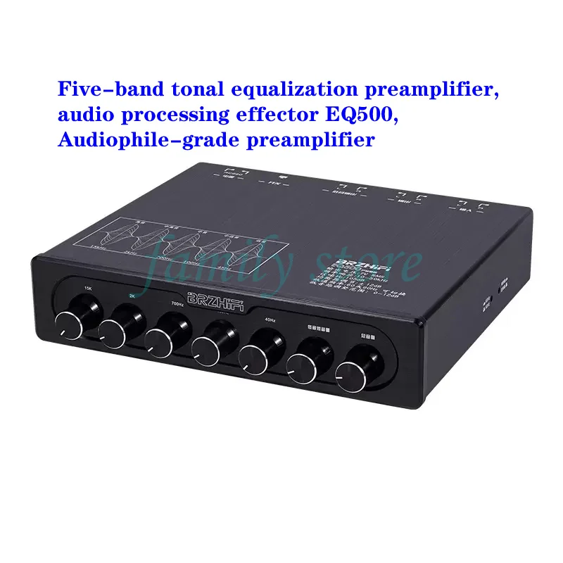 

Audiophile-grade audio processing effector, five-band tone equalization preamplifier EQ500, signal-to-noise ratio: 105dB