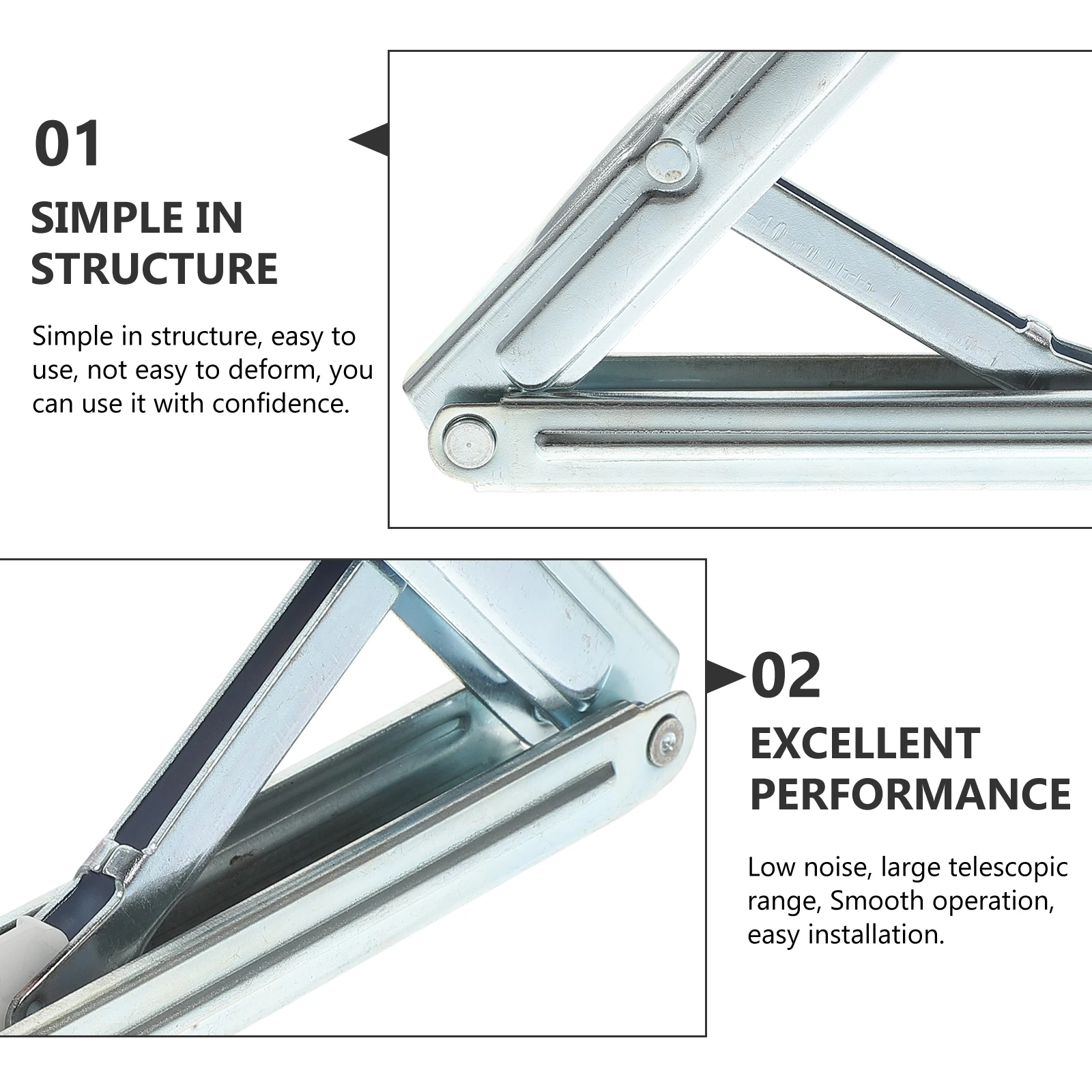 

Desk Support Bracket Adjustable Folding Lifting Hinge for Home Furniture Smooth Operation Easy Installation