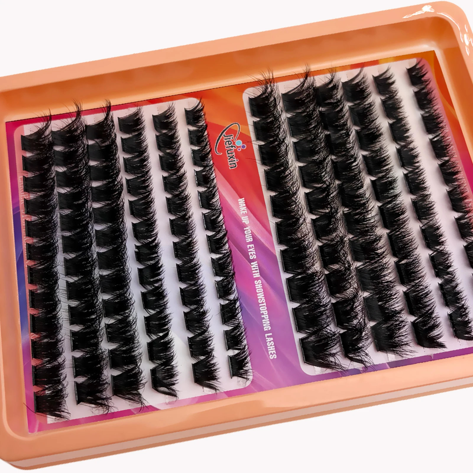 Flauschige Cluster-Wimpern D-Curl Manga-Wimpernverlängerungen DIY Natürliche Falsche Wimpern Weich für Anfänger Tägliches Augen-Make-up – Detail 5
