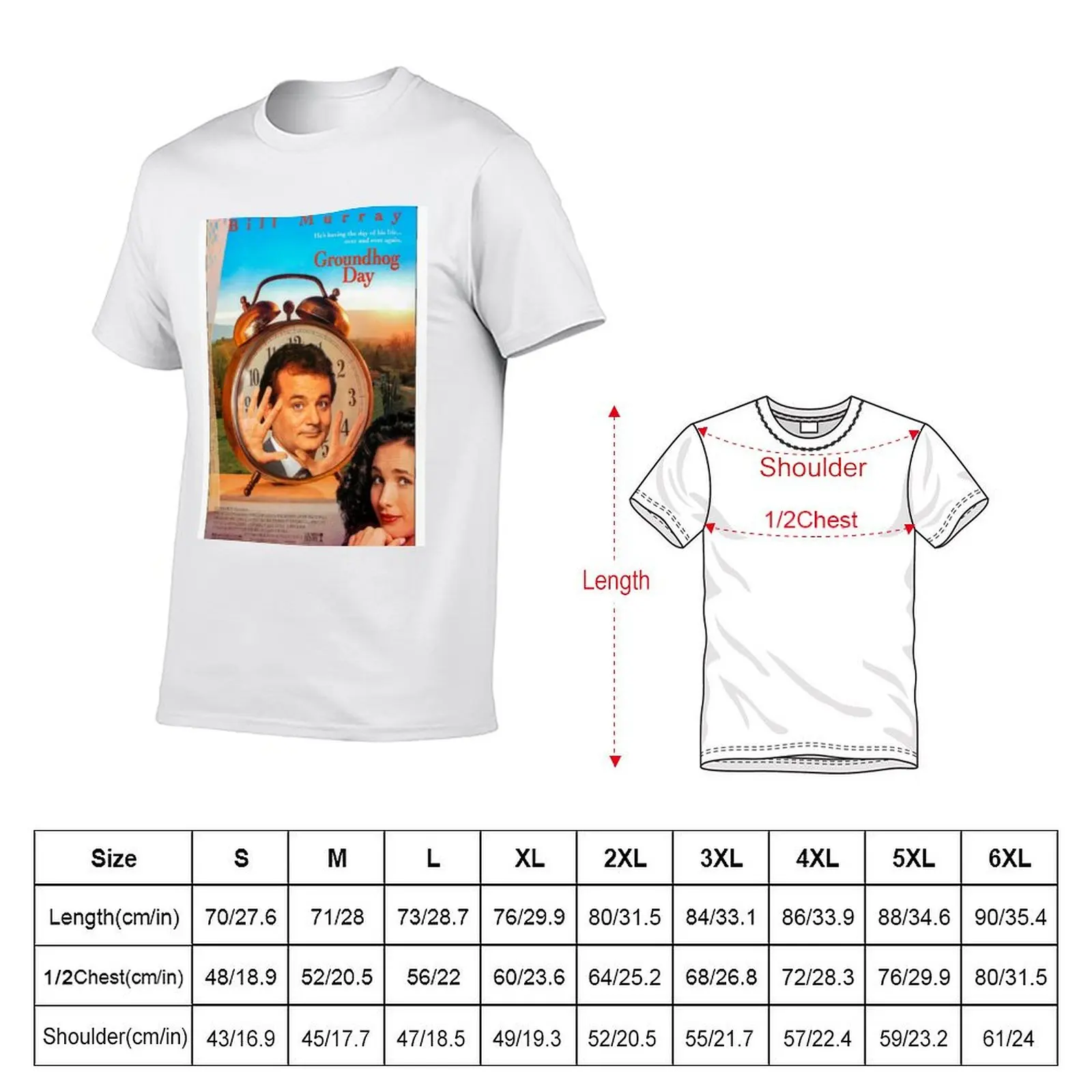 Groundhog Day Movie Poster T-Shirt Graphic Print Short Sleeve T-Shirt
