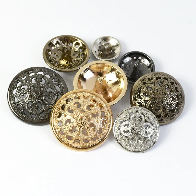 

30Pcs 15-25mm Metal Hollow Shank Button for Denim Jacket Coat Trousers Decoration Buttons Buckle DIY Sewing Materials Accessory