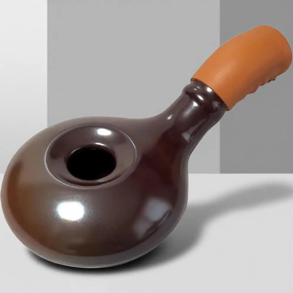 

Hand Coffee Roaster with Leather Handle - Heat-Resistant, Even Roasting, and Measuring Spoon Included - Ideal for Precise Bean R