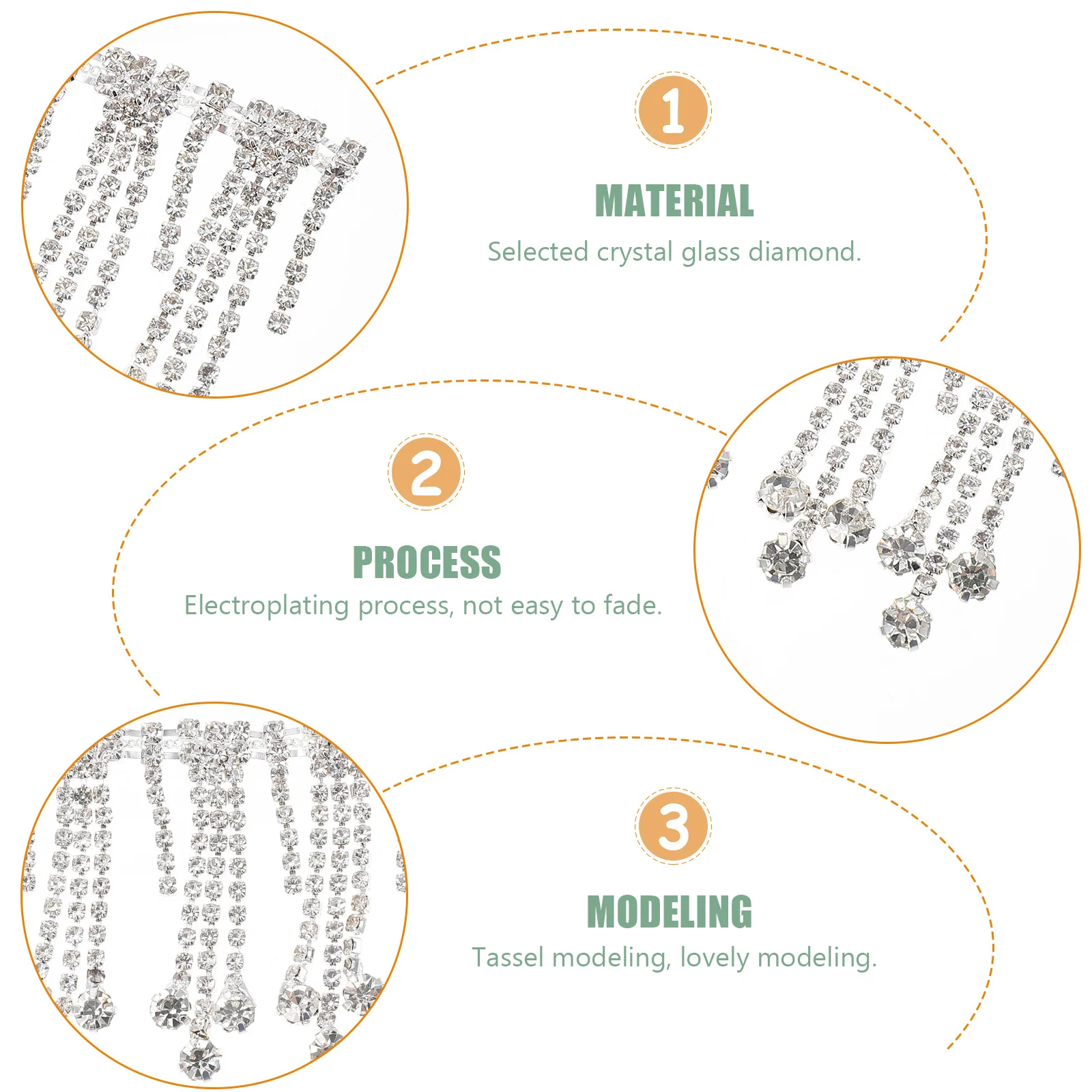 

Rhinestone Tassel Chain Fashionable Decorative Clothing Accessory Party Waist Chain DIY Rhinestone Tassels for Women Beach Dance