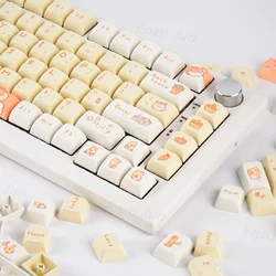 131 keys Cute squirrel Korean Keycaps PBT Dye Sublimation XDA Profile For MX Switch Fit 61/64/68/87/96/104/108 Keyboard Key caps