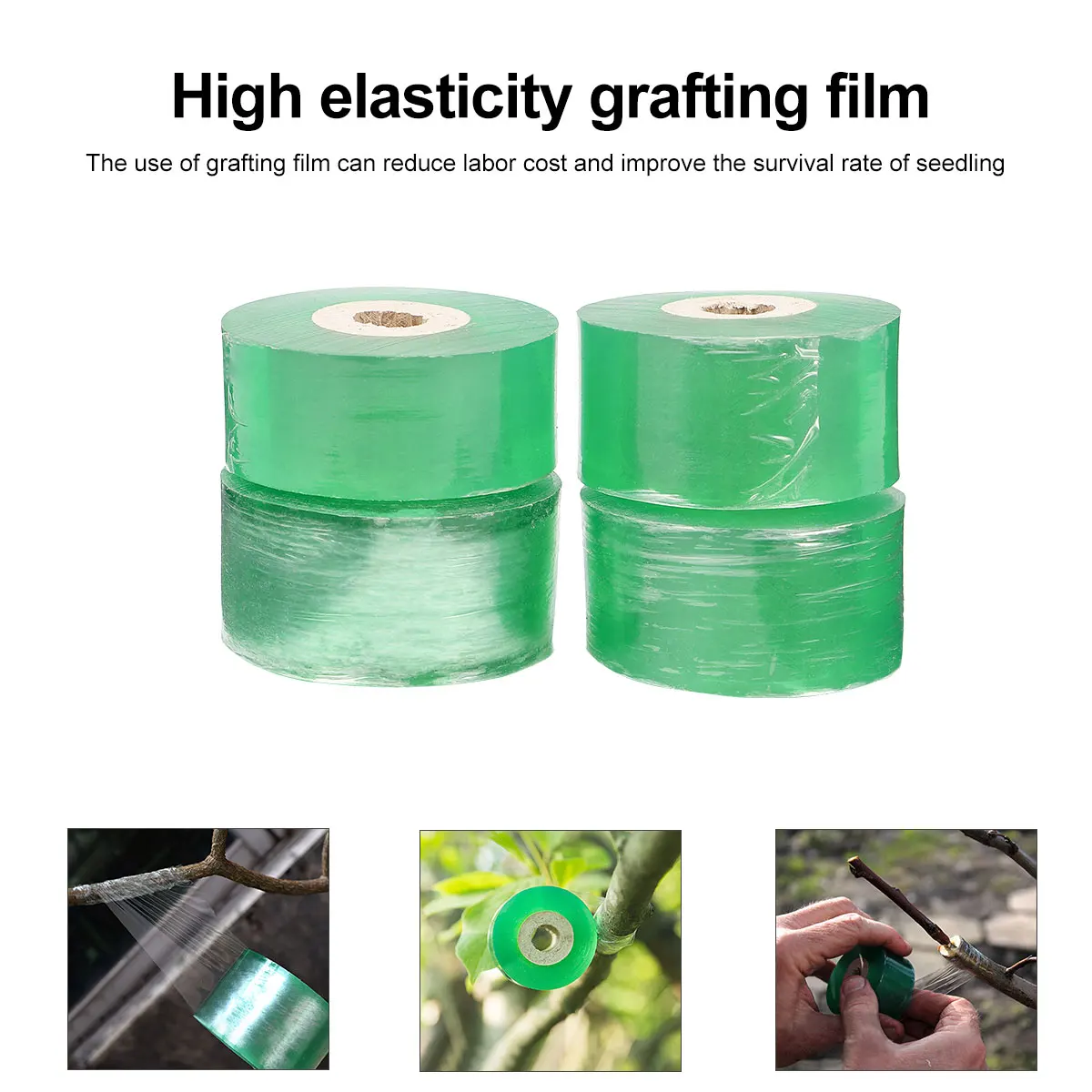 

4 Rolls Plant Fruit Tree Grafting Film The Tape Indoors Garden for Plants Trees