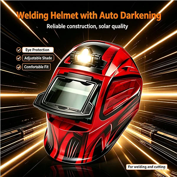 Auto Darkening Welding Helmet 1/1/1/2 True Color Solar Powered Welder Hood Wide View Shade 9-13 Adjustable Grinding Flip U