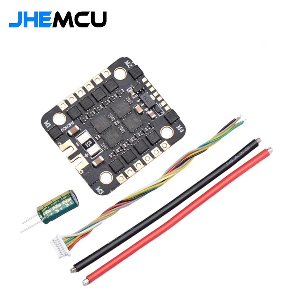 JHEMCU EM40A BLHELI_S DShot600 Hole Distance 20mm  2-6S 4in1 Brushless ESC Suitable  for RC FPV Racing Freestyle Micro Drones