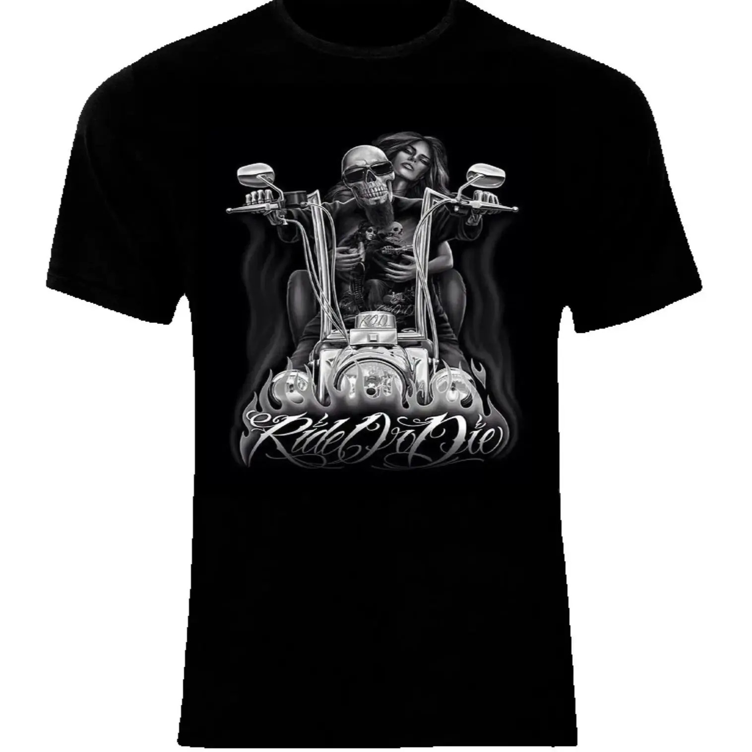 

Motorrad Biker Rocker Skull Ride Or Die T-Shirt. Summer Cotton Short Sleeve O-Neck Mens T Shirt New S-3XL