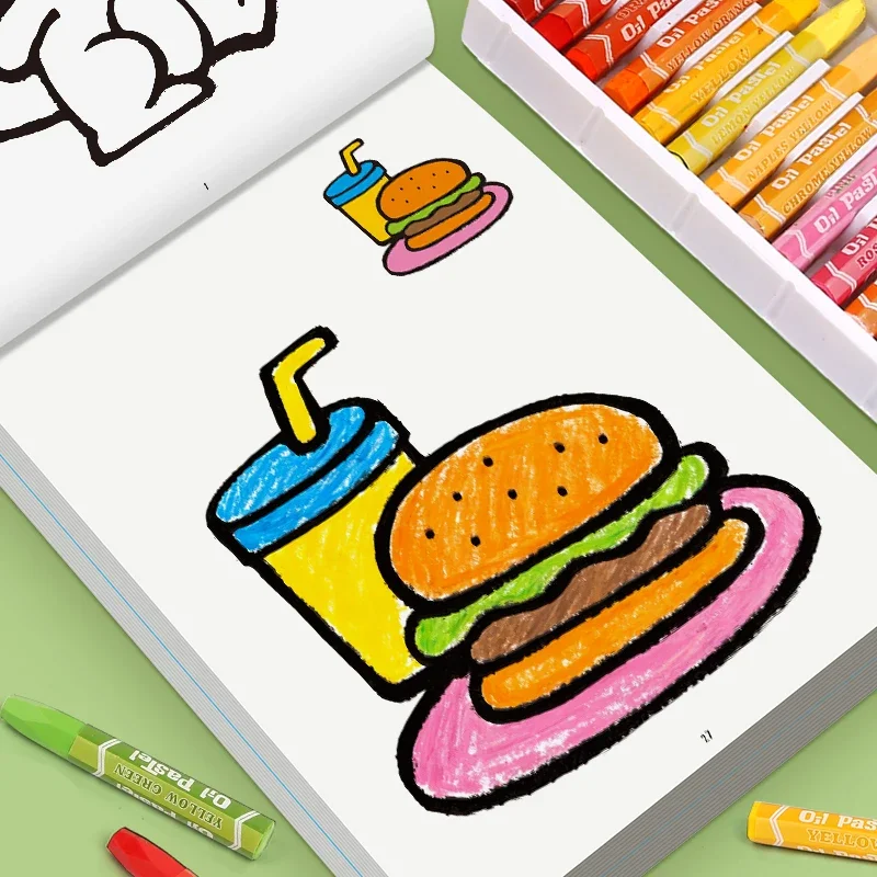 32 Cartoon Patterns Children's Coloring Book Interactive Drawing Activity Book 32 Pages of Fun Drawing Enlightenment Book