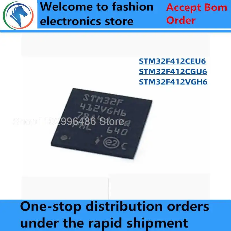 

100% New STM32F412CEU6 STM32F412CGU6 STM32F412VGH6 STM32F413CGU6 STM32F413CHU6 STM32F413ZHJ6 STM32F413VGH6 original chips ic