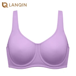 Women's Confishape Full Coverage Bra Plus Size Underwire Unlined Comfortable Bras Unlined Bras B-DD E F G