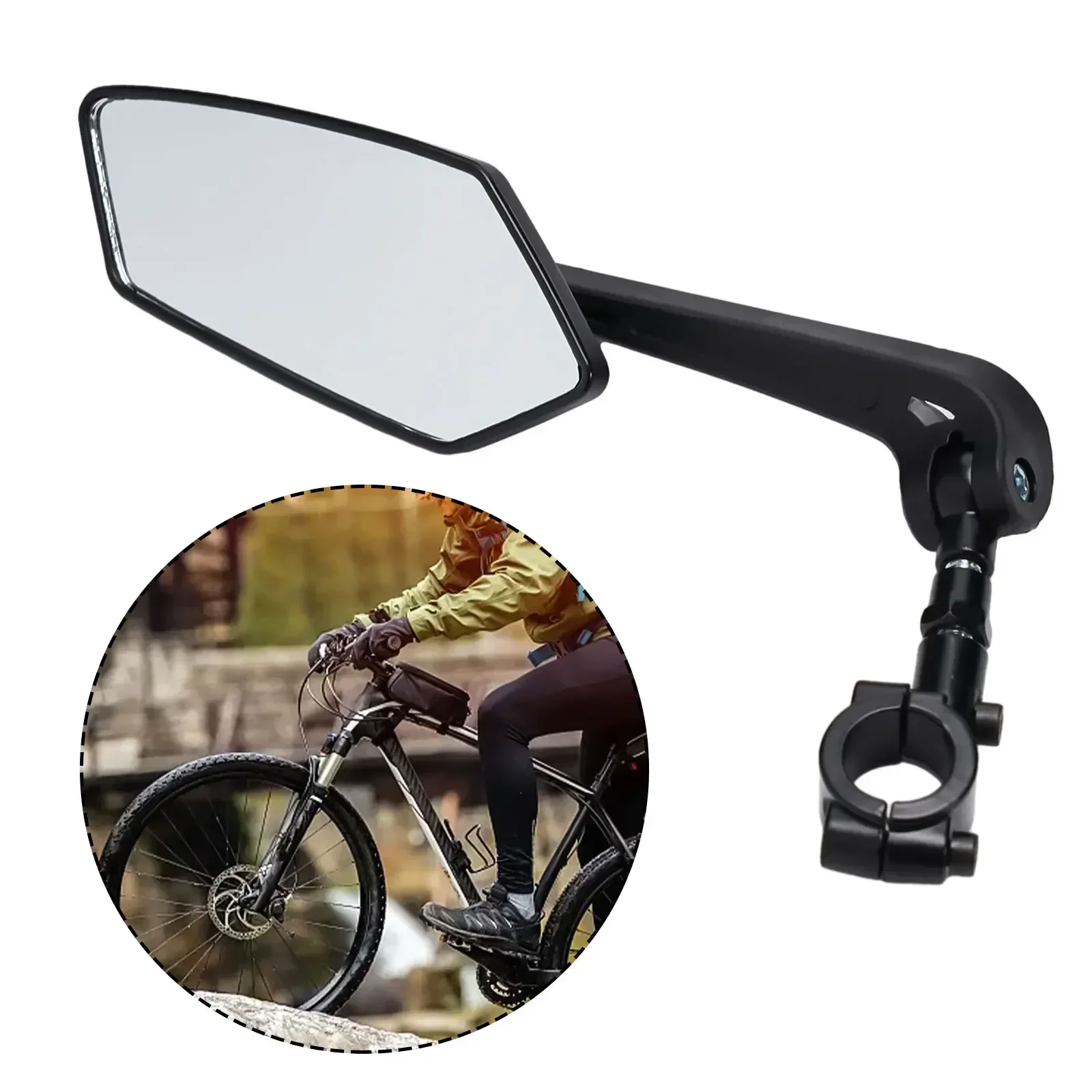 Mountain Bike Rearview Mirror Electric Vehicle Flat Mirror Reversing Mirror  Reverse Mirror Riding Road Bicycle Accessories Part