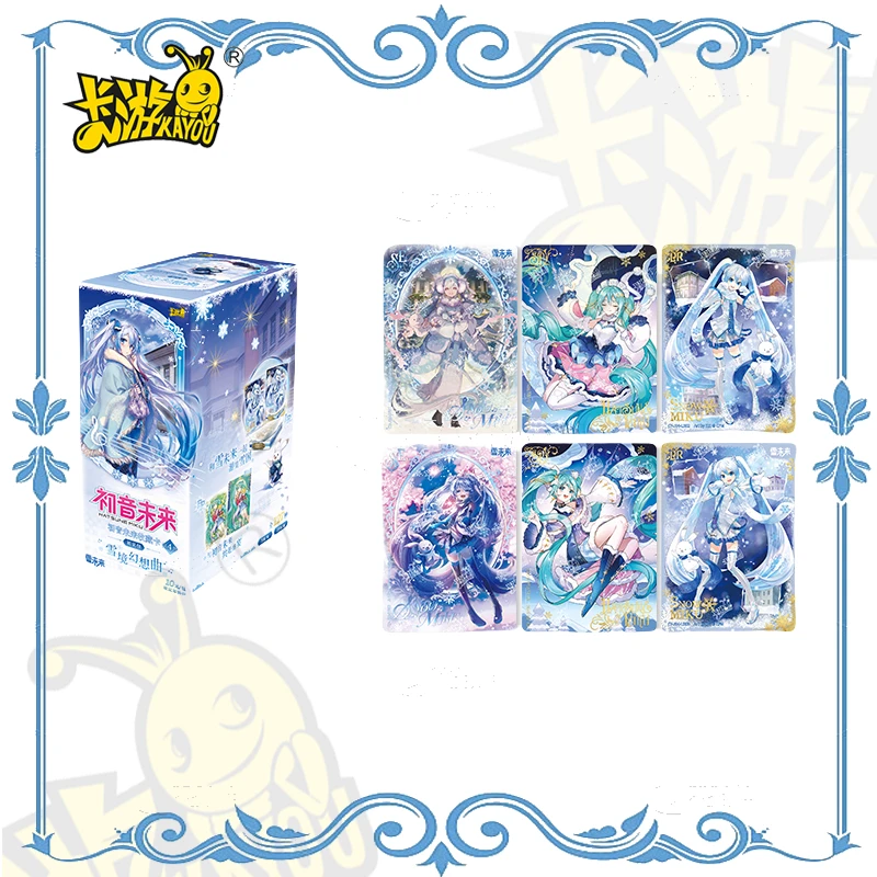 

KAYOU Genuine Hatsune Miku Card First Sight Pack Snowland Fantasia Blind Box Collection Card Peripheral Children's Toys Girl