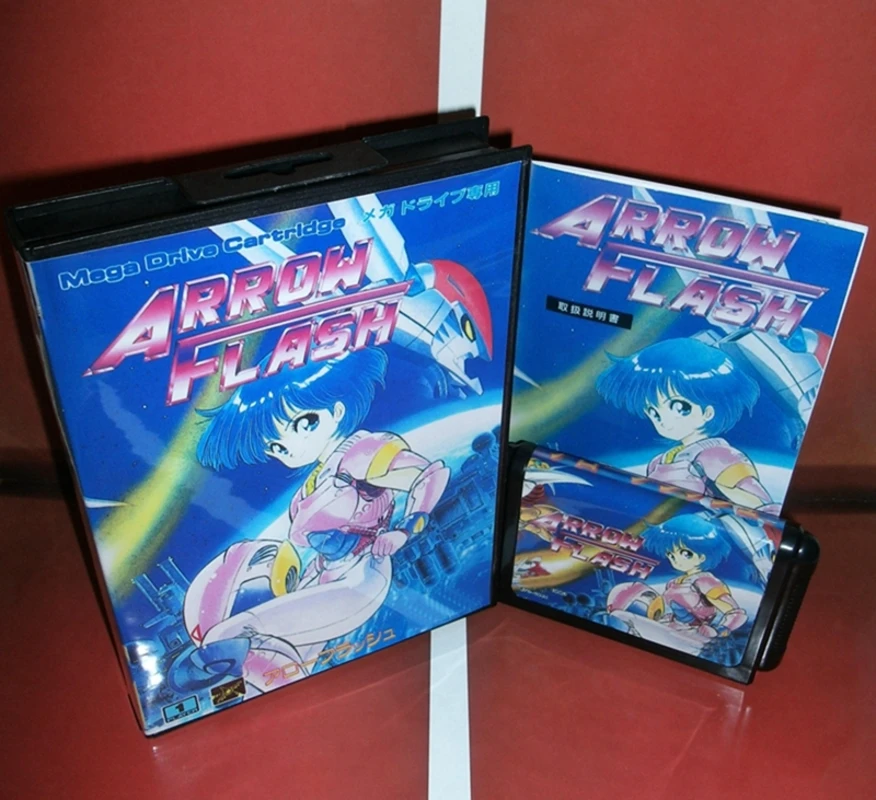 Карта со стрелками и флэш-картой с коробкой и руководством для 16-битной Sega MD Megadrive Genesis System