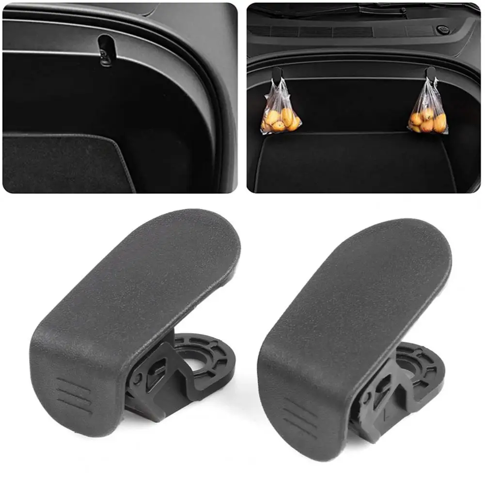 

Model 3 Accessory Hook 1 Pair Front Trunk Hook for Tesla Model 3 Foldable Frunk Organizer Accessory Strong Load-bearing Grocery