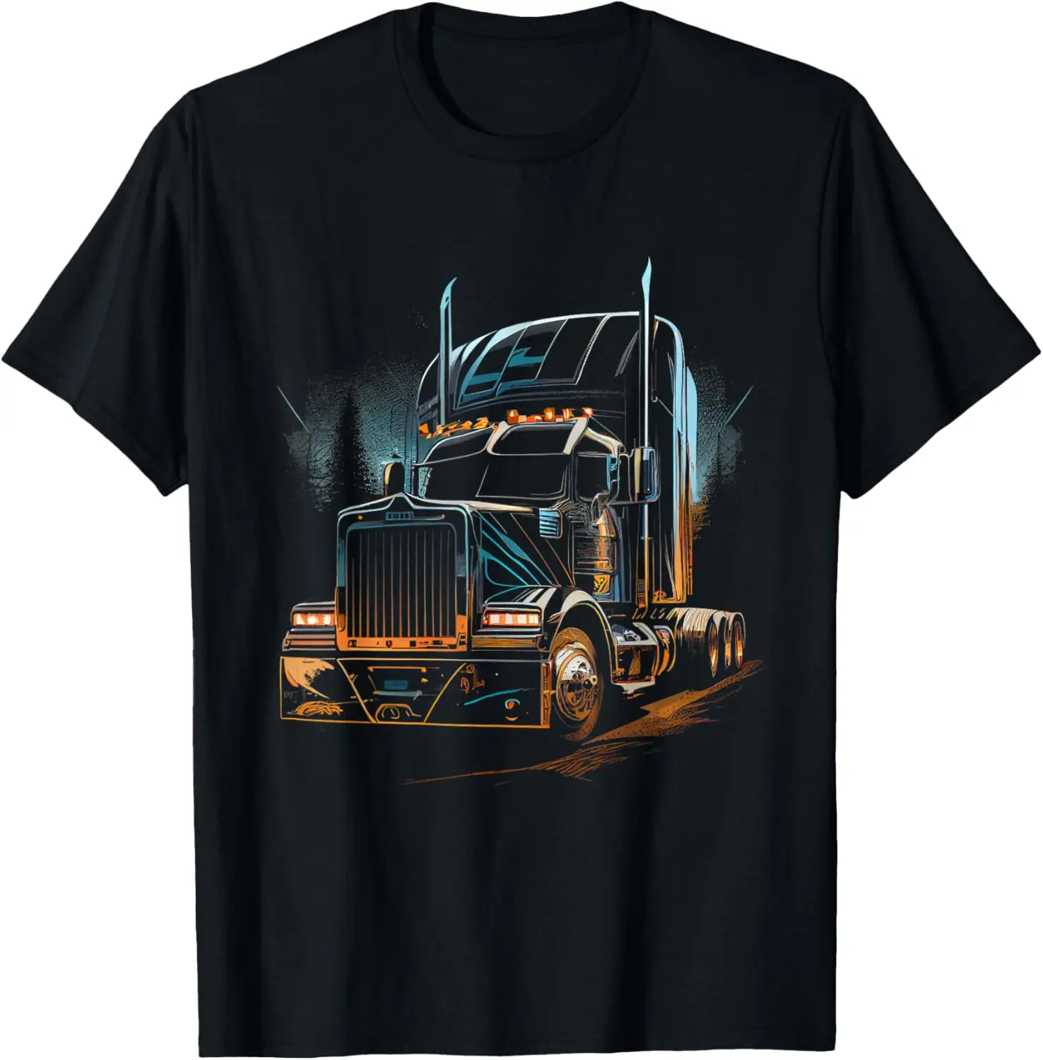 Truck Driver American Flag Trucker T-Shirt