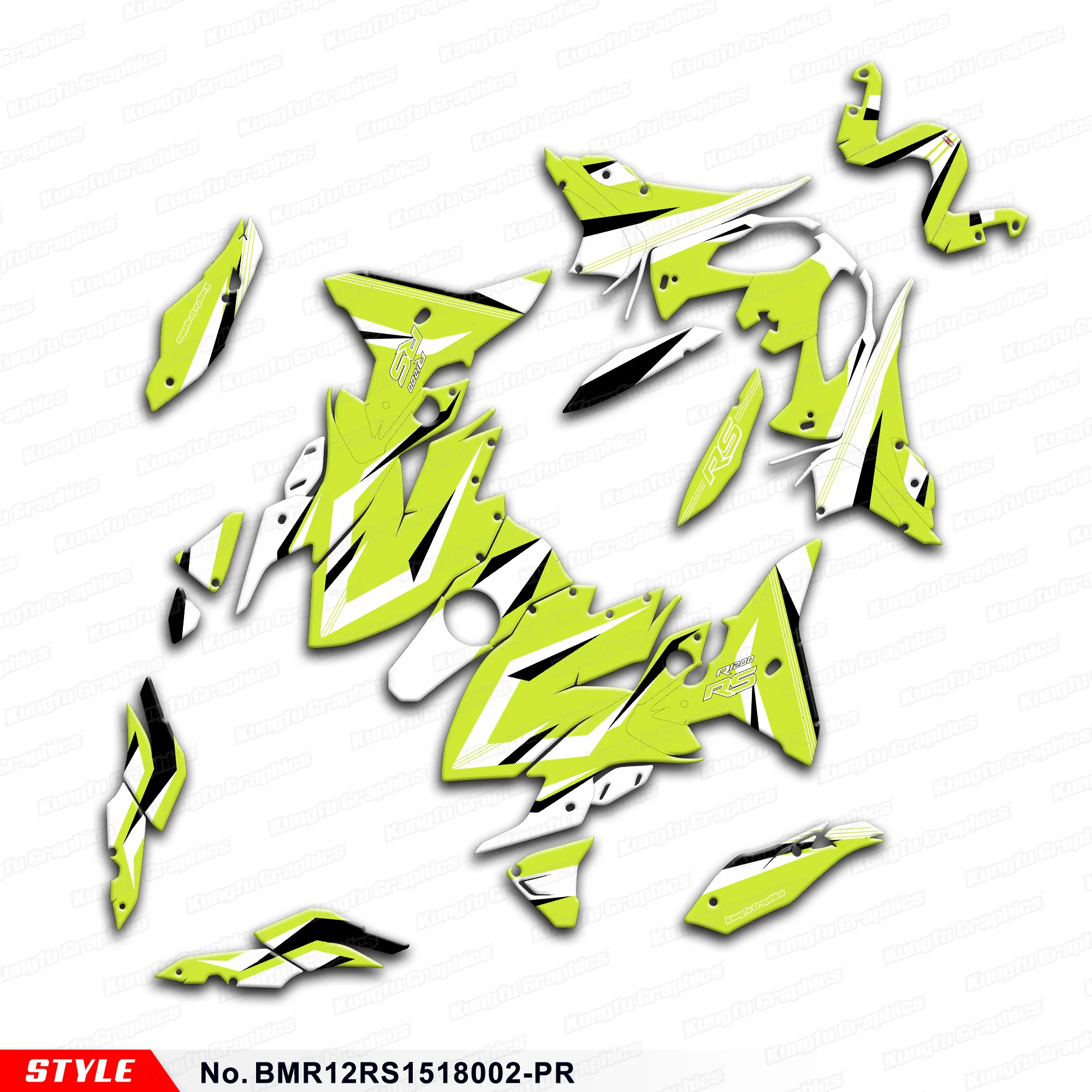 Personalized Wrap Graphics Kit for R1200RS R1200 RS 2015 2016 2017 2018 Fairing Decoration, No.BMR12RS1518002-PR