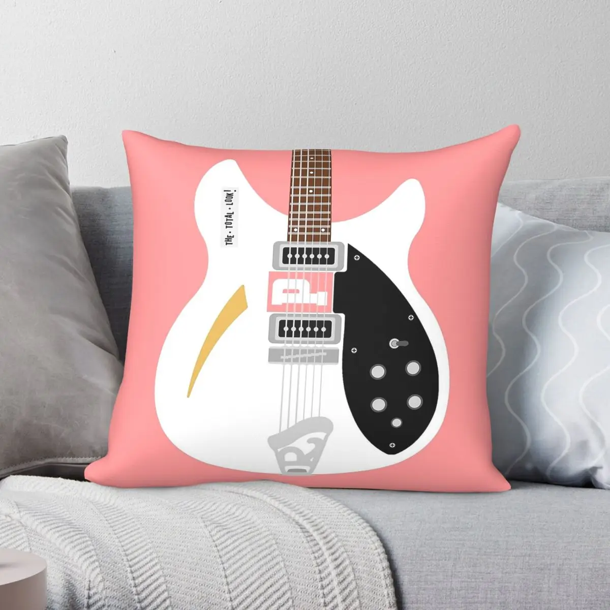 Paul Weller Rickenbacker 330 Guitar Square Pillowcase Polyester Linen Velvet Creative Zip Decor Pillow Case Sofa Cushion Cover