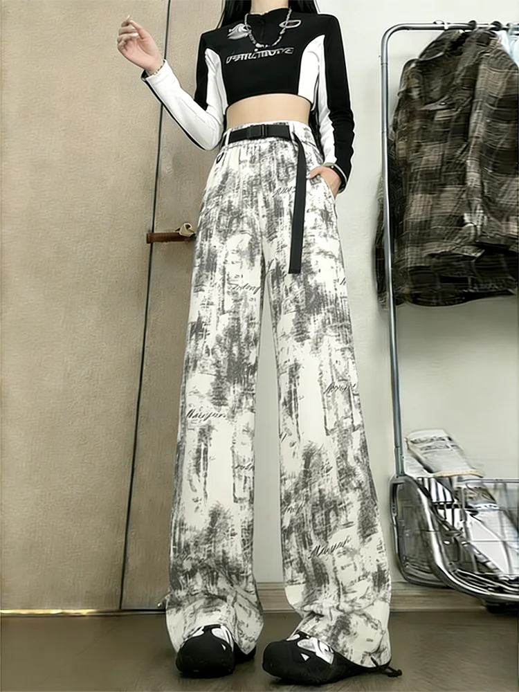 

Мужские вельветовые брюки American Sle Tie Dye, весна-осень, свободные повседневные прямые брюки, молодежная повседневная одежда