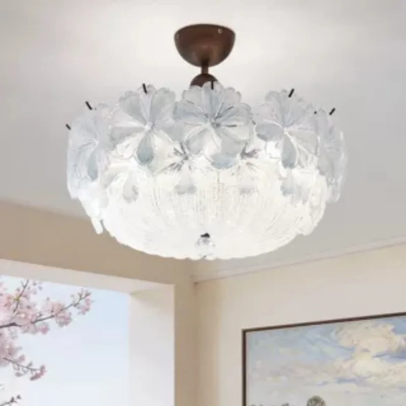 Petal chandelier decorative lamp bedroom master lamp vintage art