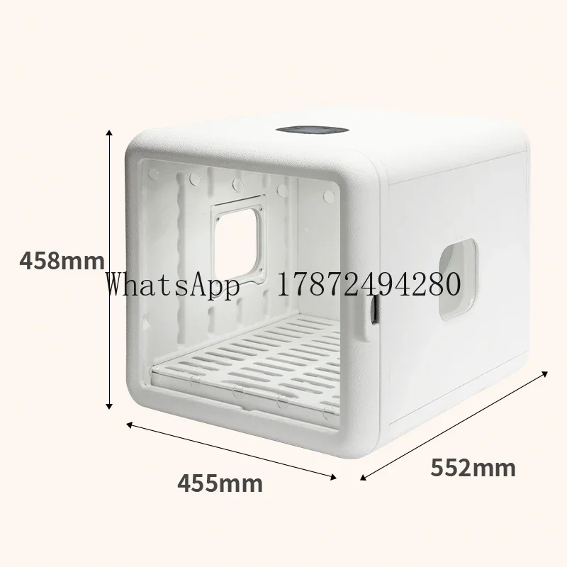 Peiqi Smart Temperature Control Pet Dryer Box, 360° Automatic Quiet Wash Dryer for Small Dogs, Bathroom Use