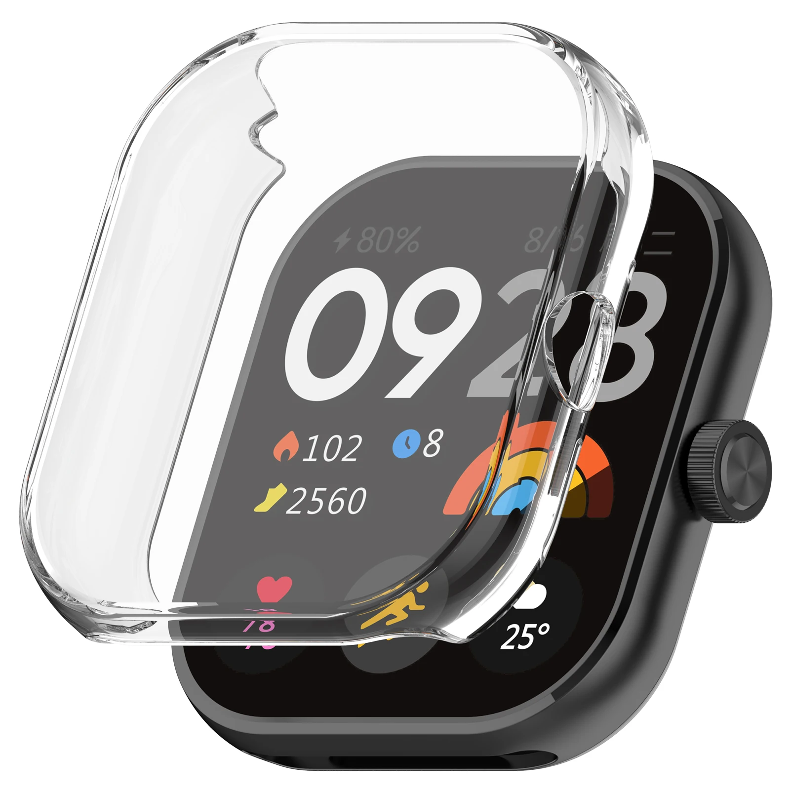 

Для Xiaomi Redmi Watch 4, защитный чехол из ТПУ для часов, прозрачная рамка для предотвращения столкновений