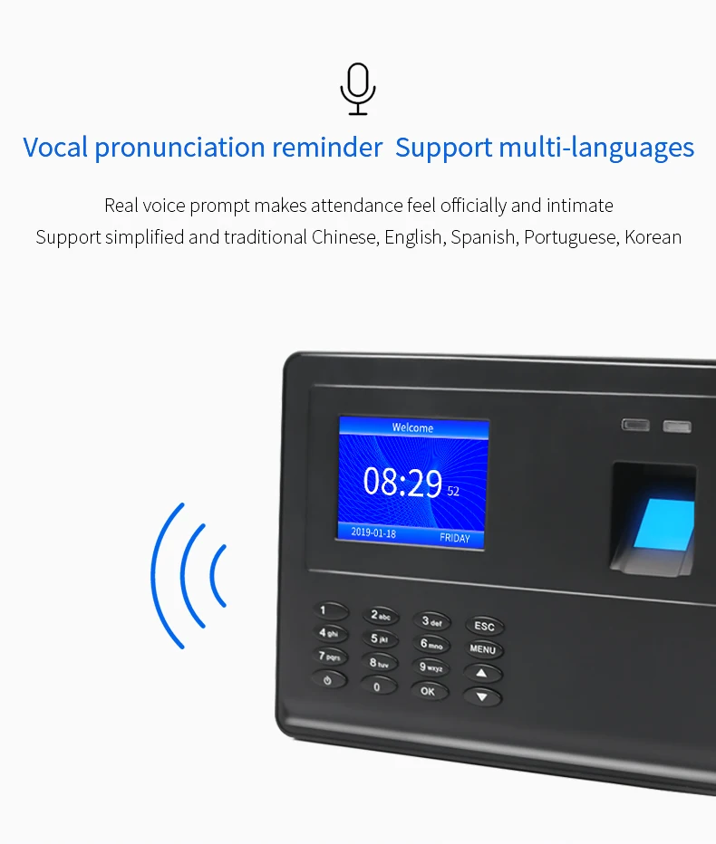 F20 Fingerprint Ethernet Software Time Clock Attendance Recorder ID Card Wiegand Access Control Function with SDK
