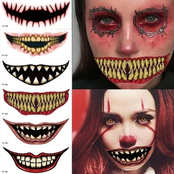 Day of the Dead Halloween Tattoos Stickers Temporary Bloodstain Wound Costume Party Festival Celebration Make Up Arm Face Tattoo