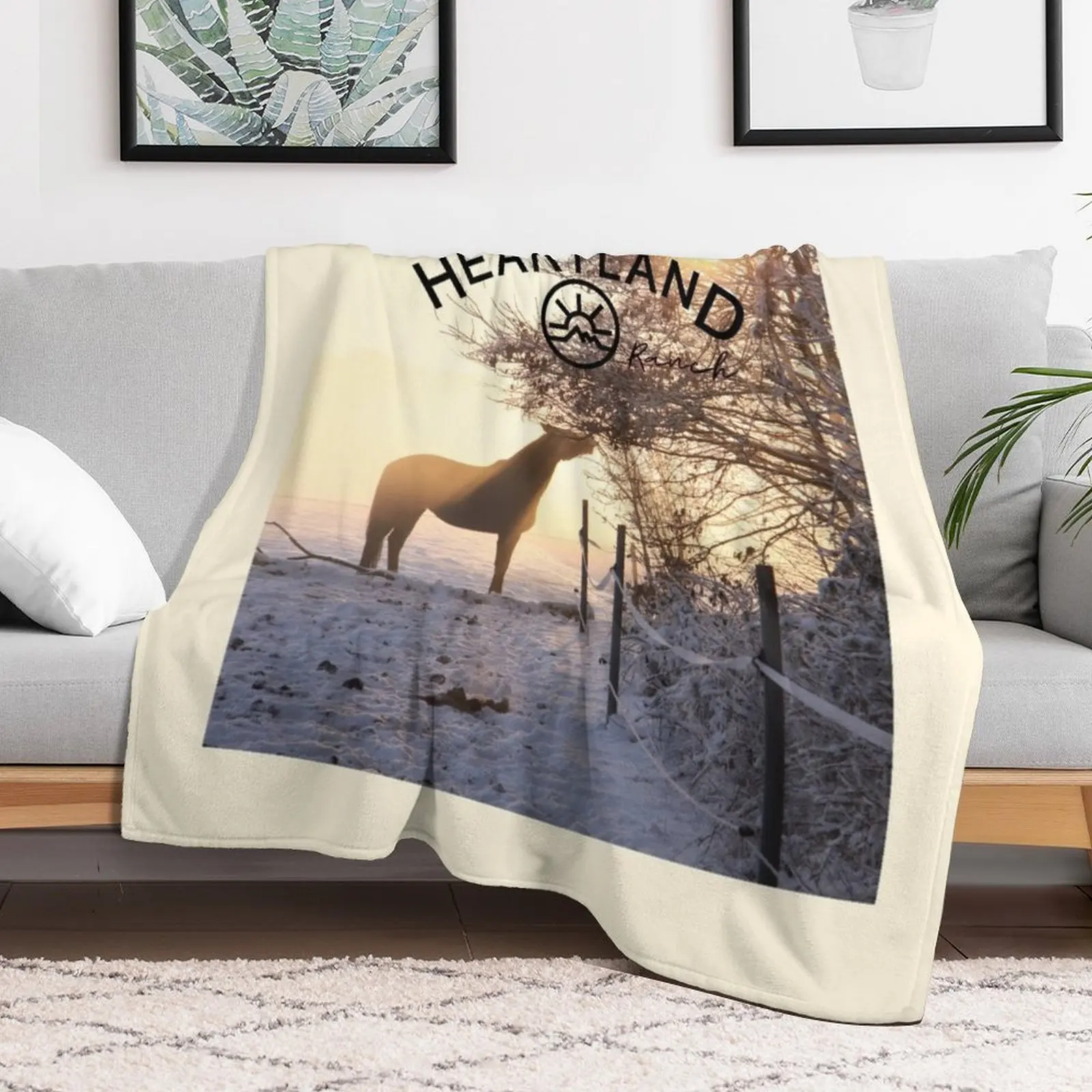 Heartland Ranch , Heartland Horse Throw Blanket Lightweight Warm Blanket for Travel Camping