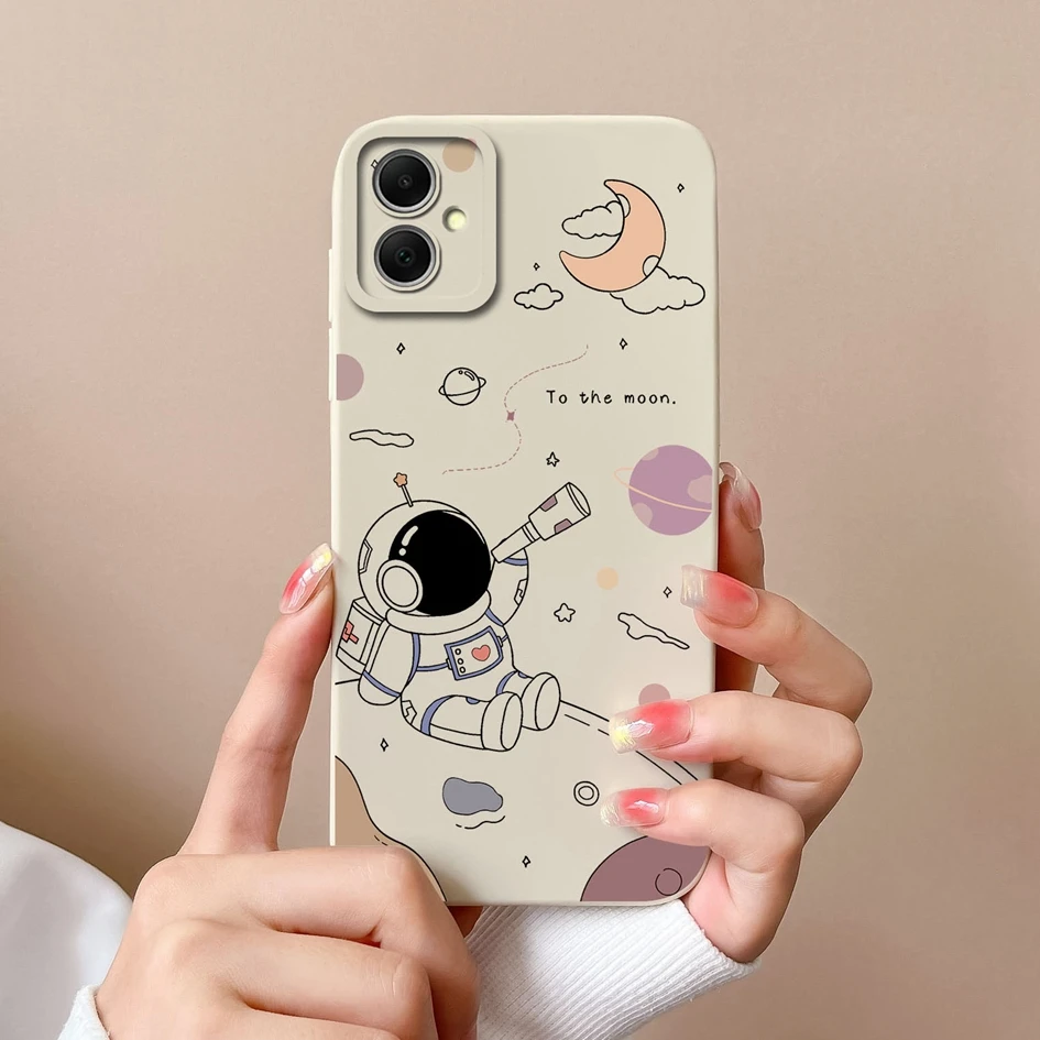 Phone Cases For Samsung A05 Back Cover Fashion Design Matte Shockproof Screen Protective Soft Silicone TPU For Galaxy A05s Funda