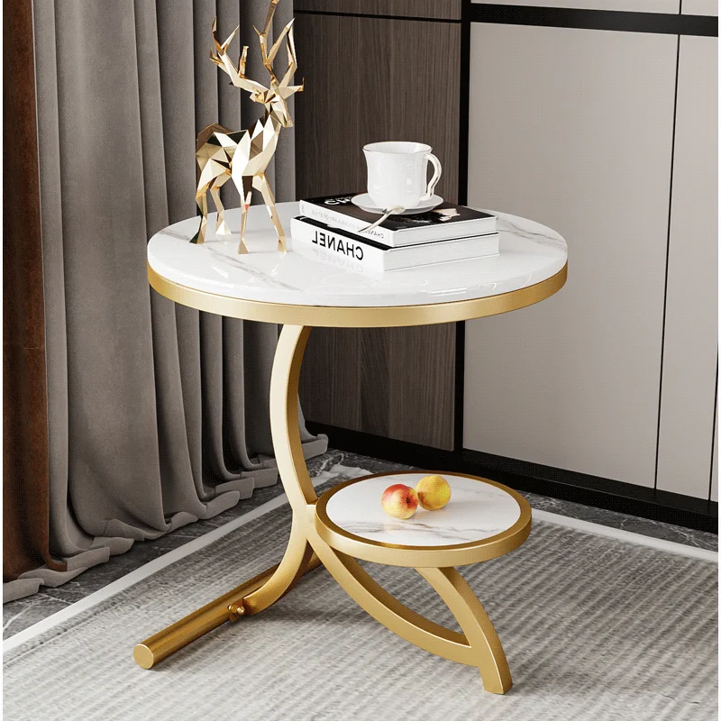 Nordic Couch Coffee Table Round Luxury Ornaments Unique Legs Metal Holder Side Desk Floor Table Sofa Moveis Para Sala Furnitures