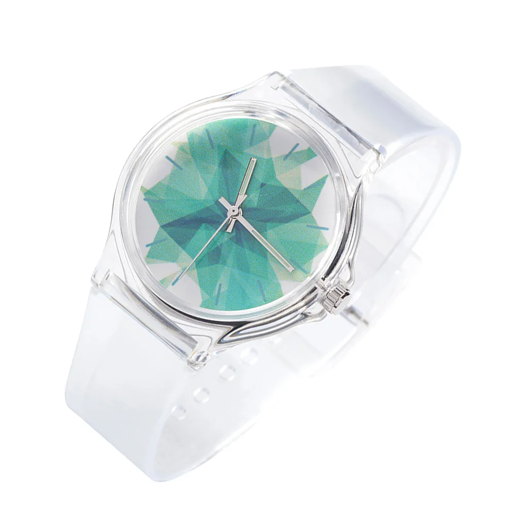 Casual Wrist Watch Fresh Quartz for Student Transparent Fashionable Simple