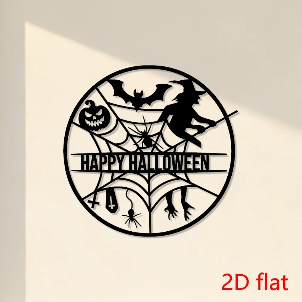 CIFbuy Halloween Witch Pumpkin Gothic Metal Wall Art Gaming Mouse Pad Non-Slip Rubber Base Edge-Locked Laptop Desk Mat