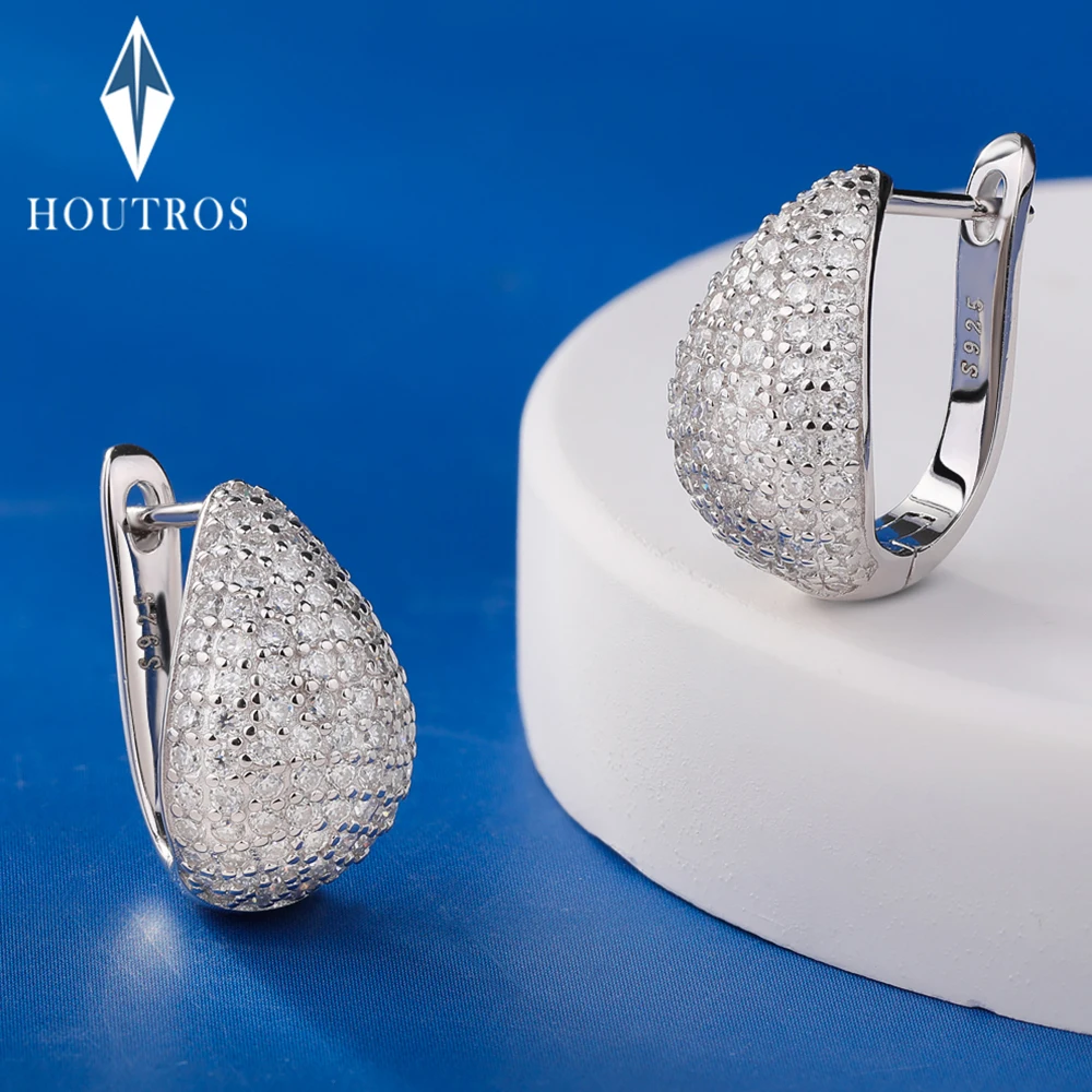 

Серьги-кольца женские из серебра 1,31 пробы с муассанитом, 18 к